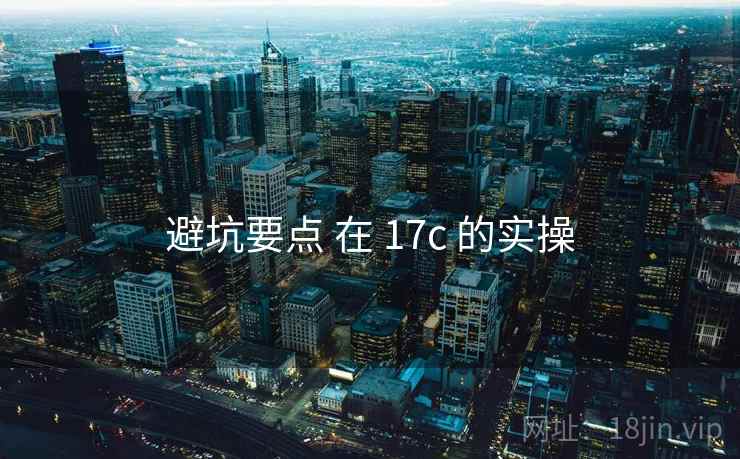 避坑要点 在 17c 的实操