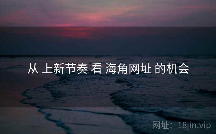 从 上新节奏 看 海角网址 的机会