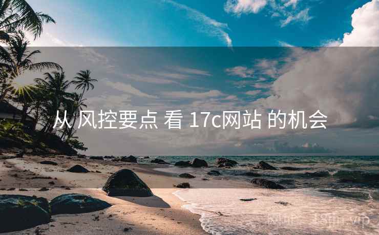 从 风控要点 看 17c网站 的机会