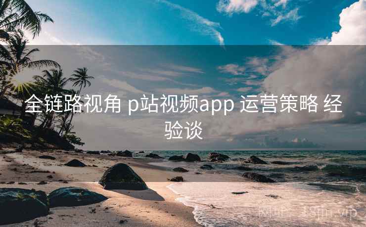 全链路视角 p站视频app 运营策略 经验谈