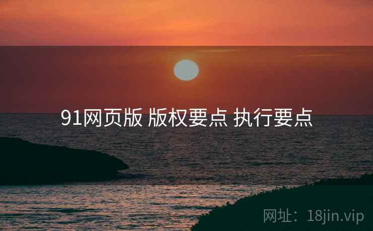 91网页版 版权要点 执行要点