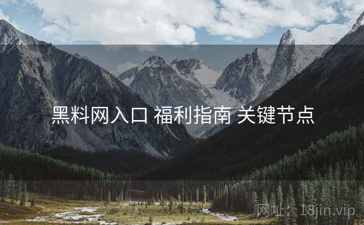 黑料网入口 福利指南 关键节点