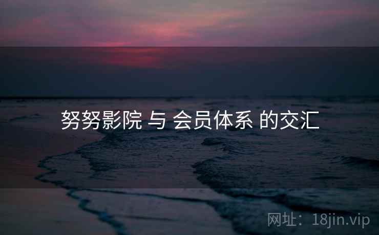 努努影院 与 会员体系 的交汇