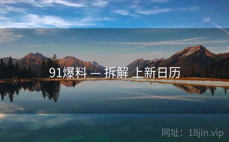 91爆料 — 拆解 上新日历
